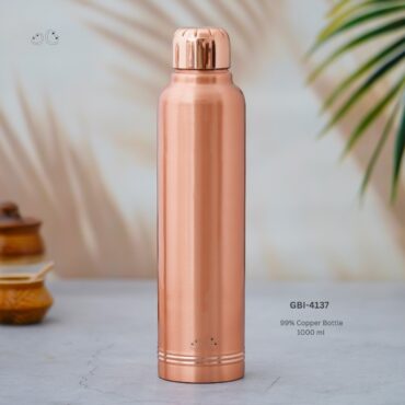 GBI-4137 Conical Hammered Finish 1+2 Copper Bottle Set