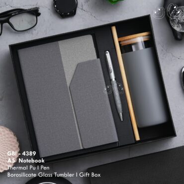 GBI-R4389 Tumbler, Notebook & Pen Gift Set