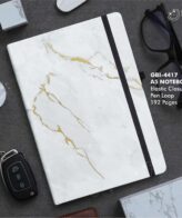 GBI-4417 Marble Elastic Closure Notebook with Pen Loop - 192 Pages