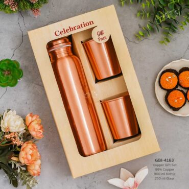 GBI-4163 99% Copper Bottle & Glass Gift Set