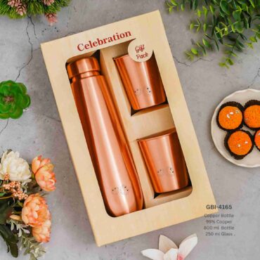 GBI-4165 99% Copper Bottle & Glass Gift Set