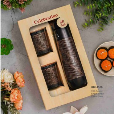 GBI-4168 99% Copper Bottle & Glass Gift Set