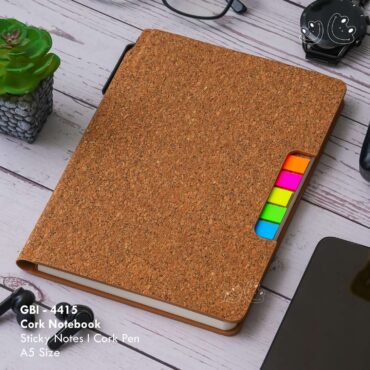 GBI-4415 Cork Notebook with Pen
