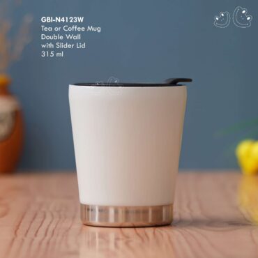 GBI-4123 Stainless Steel Hot & Cold Tea/Coffee Mug with Slider Lid