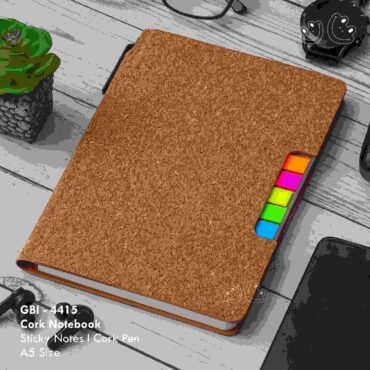 GBI-4415 Cork Notebook with Pen