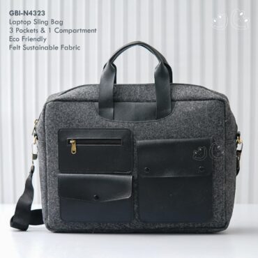 GBI-4323 Recycled Felt Portfolio Sling Bag