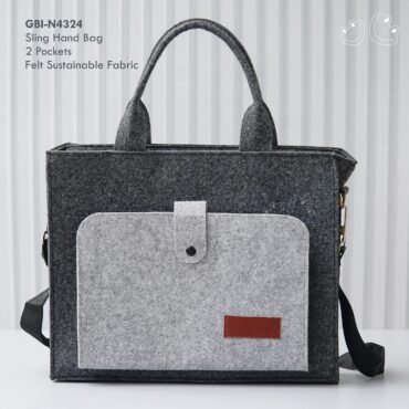GBI-4324 Recycled Felt Handbag with Sling Bag