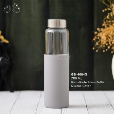 GBI-4084 Borosilicate Glass Water Bottle with Silicone Cover
