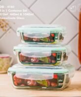 GBI-4160 Borosilicate Glass 3 in 1 Container Set