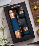 Plain Hammered Finish 1+2 Copper Set  GBI-4170