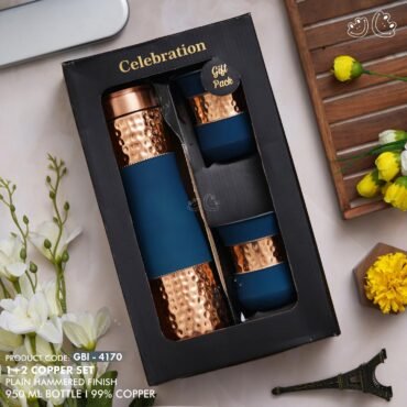 Plain Hammered Finish 1+2 Copper Set  GBI-4170