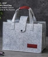 Fabric Hand Bag with Loop Button Closure GBI-4327