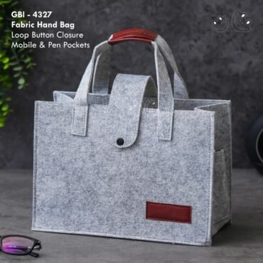 Fabric Hand Bag with Loop Button Closure GBI-4327
