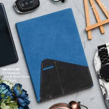 A5 Notebook with Card & Pencil Pocket GBI-4419