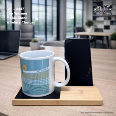 Cup Warmer With Mobile Stand & Wireless Charger GBI-4447