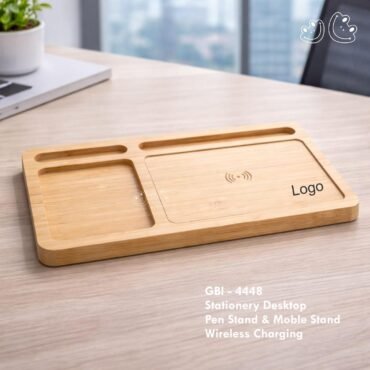 Stationery Desktop Pen Stand & Mobile Stand Wireless Charging GBI-4448