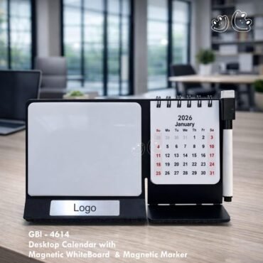 Desktop Calendar with Magnetic Whiteboard & Magnetic Marker - GBI-4614