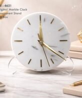 Original Marble Clock With Transparent Stand - GBI 4621
