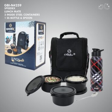 Speedex Lunch Mate Steel Container & SS Bottle with Spoon GBI-N4259