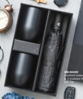 GBI-N4400 Autofold Umbrella & 2 Insulated Mug Gift Set